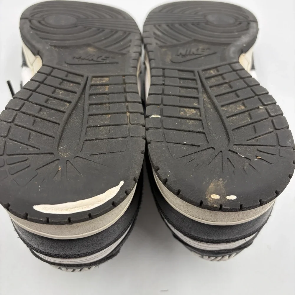 Nike Dunk Low Panda Mens 10 Black White Leather Low Top Sneakers‎ DD1391-100